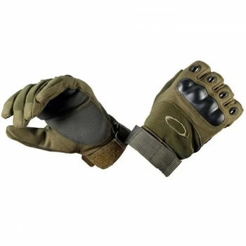 Тактические перчатки с закрытыми пальцами Oakley / Мотоперчатки Олива, XL