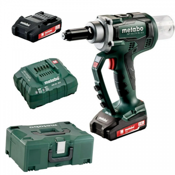 Аккумуляторный заклепочный пистолет Metabo NP 18 LTX BL 5.0 + кейс MetaLoc (619002500)