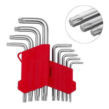 Набір ключів Г-подібних TORX 9 од., Т10-Т50, Cr-V, Small INTERTOOL HT-0607