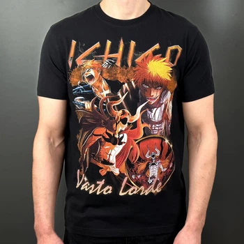 Футболка з принтом Аніме Bleach kurosaki ichigo vasto lorde XL Чорний Ф Ан037-Ч XL