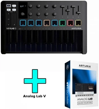 MIDI-клавіатура Arturia MiniLab 3 Deep Black + Arturia Analog Lab V