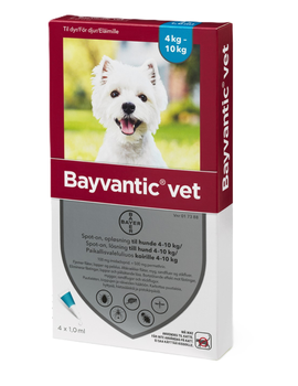 Краплі від кліщів Bayvantic Vet для собак 4-10 кг (7046260173880)