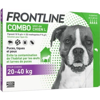 Краплі від бліх і кліщів Frontline Combo для собак 20-40 кг 6 x 2.68 мл (7046265078500)