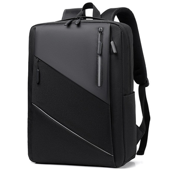 Рюкзак Oumantu 3688, міський портфель з відділенням для ноутбука 15.6″ - Чорний