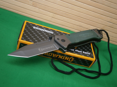 Ніж складань Browning US Tanto G10 оливковий 22 см