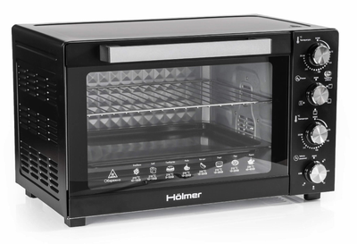 Електрична піч 48 л з грилем конвекцією Hölmer HEO-248CB 1700Вт 4 режими нагрівання 250 таймер настільна духовка 2 деко