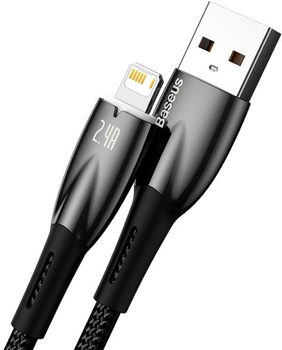 Kabel Baseus Glimmer USB Type-A - Lightning 1 m Black (CADH000201)