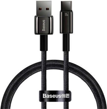 Kabel Baseus Tungsten Gold USB Type-A - USB Type-C 2 m Black (CAWJ000101)