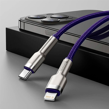 Kabel Baseus Cafule USB Type-C - Lightning PD 1 m Purple (CATLJK-A05)