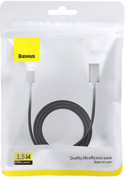 Подовжувач Baseus AirJoy USB Type A - USB Type A M/F 1.5 м Black (B00631103111-02)
