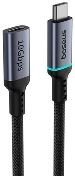 Przedłuzacz Baseus High Definition USB Type-C - USB Type-C M/F 0.5 m Black (B0063370C111-00)
