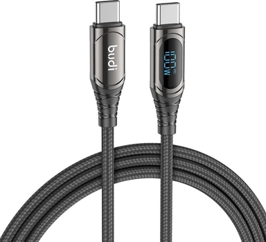Kabel Budi USB Type-C - USB Type-C 1.5 m Black (6971536927090)