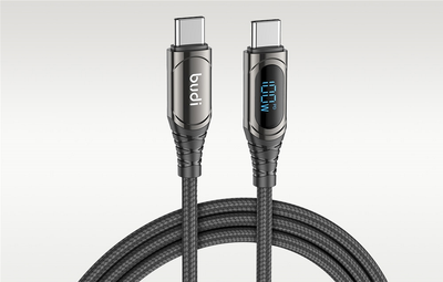 Kabel Budi USB Type-C - USB Type-C 1.5 m Black (6971536927090)