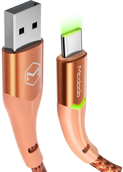Kabel Mcdodo LED USB Type-A - USB Type-C 1 m Orange (CA-7962)