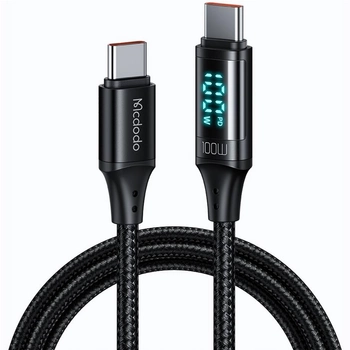 Kabel Mcdodo z wyświetlaczem USB Type-C - USB Type-C 1.2 m Black (CA-4980)