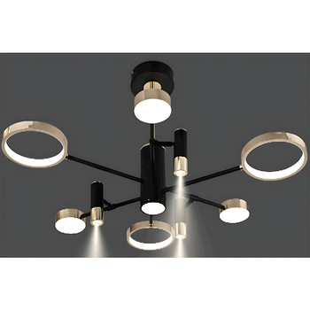 Світильник світлодіодний LED Свет SY-16064/3+3+1 BK+FG 112W+9W