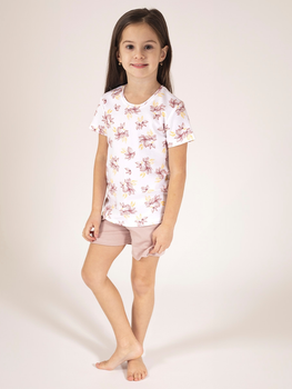 Дитяча літня піжама для дівчинки Nicol 203037 128 см Різнокольорова (5905601024385)