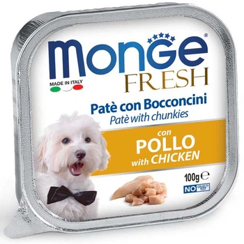 Консервированный корм Monge Dog Fresh Chicken – паштет с курицей для собак 100 г (70013062)