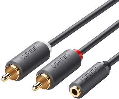 Кабель аудіо Vention 3.5 мм - 2 x RCA 1.5 м Black (VAB-R01-B150)