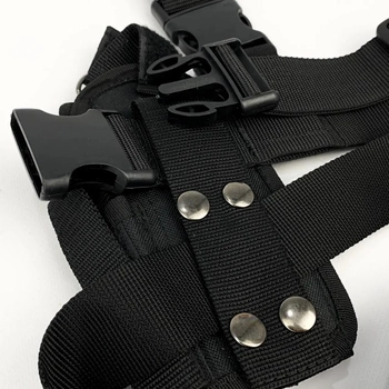 Кобура тактична стегна для ПМ і пістолетного магазину ТТХ LE-2443 чорна
