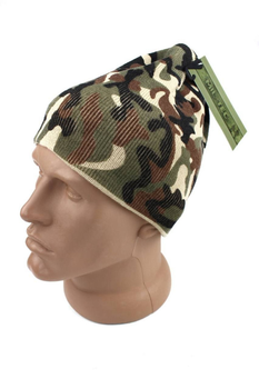 Шапка тактична Beanie Woodland Mil-Tec Німеччина ЗСУ 12138020 8231