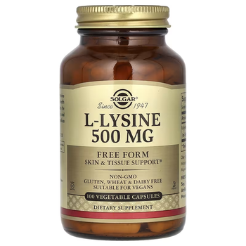 Л-Лизин L-Lysine Free Form 500 мг - 100 вег.капсул