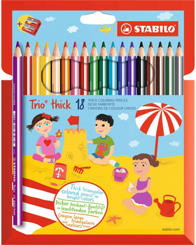 Zestaw ołówków kolorowych Stabilo Trio Thick 18 sztuk (3168070203183)