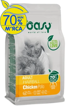 Сухой корм OASY LIFESTAGE Adult Hairball Сухой корм с курицей для взрослых кошек для выведения шерсти 300 г (3017347912)