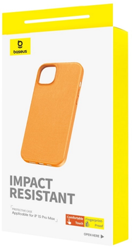 Панель Baseus Fauxther Series для Apple iPhone 15 Pro Max Orange (P60157304713-03)