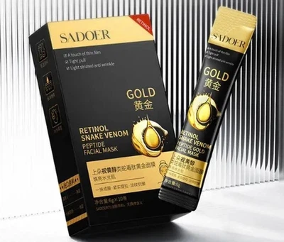 Маска- плівка з ретинолом, золотом та зі зміїним пептидом SADOER Retinol Snake Venom Peptide Mask 6г