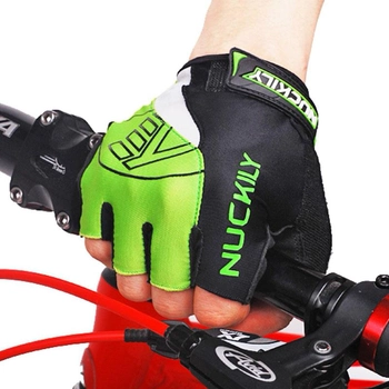 Перчатки велосипедные спортивные Nuckily PC01 без пальцев L Green L