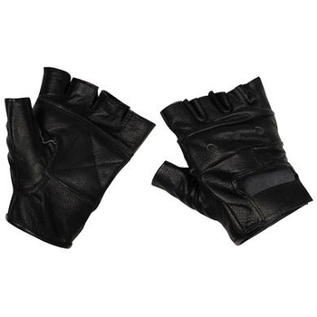 Безпалі шкіряні рукавиці MFH «Deluxe» Black M