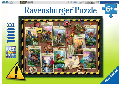 Puzzle Ravensburger Kolekcja dinozaurów 100 elementów (4005556108688)