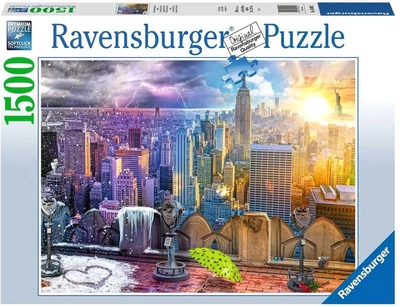 Puzzle Ravensburger Nowy York latem i zimą 1500 elementów (4005556160082)