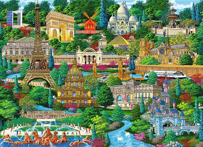 Puzzle drewniane Trefl Francja znane miejsca 1000 elementów (5900511201505)