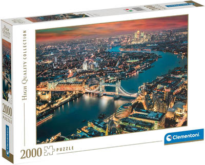 Puzzle Clementoni Widok z lotu ptaka na Londyn 2000 elementów (8005125320820)