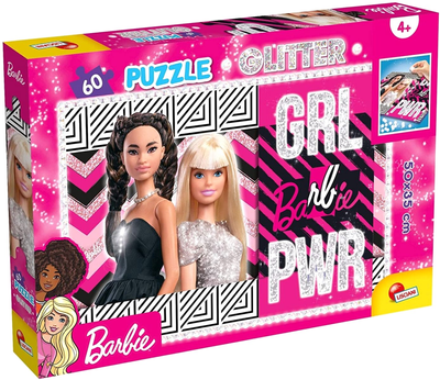 Пазл Lisciani Barbie glitter - Girl squad! 60 елементів (8008324081172)