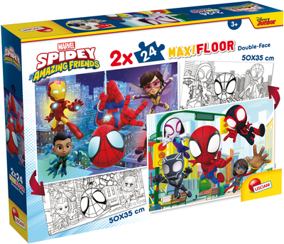 Пазл двосторонній Lisciani Maxi Floor Marvel Spidey 2 x 24 елементи (8008324099788)