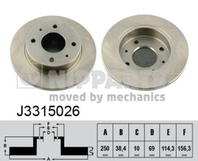 Тормозной диск Nipparts J3315026