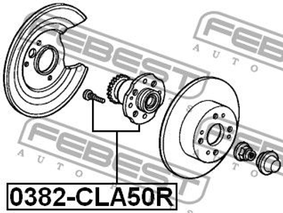 Подшипник ступицы колеса задний HONDA ACCORD CF3/CF4/CF5/CL1/CL3 1998-2002 FEBEST 0382-CLA50R