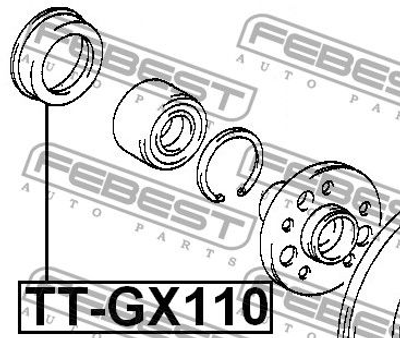 ПЫЛЬНИК ПОДШИПНИКА ЗАДНЕЙ СТУПИЦЫ TOYOTA ALTEZZA/ALTEZZA GITA GXE10/SXE10 1998-2005 FEBEST TT-GX110