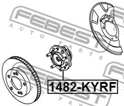 Подшипник ступицы колеса передний FEBEST 1482-KYRF