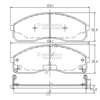 Колодки гальмові дискові Nipparts J3600310