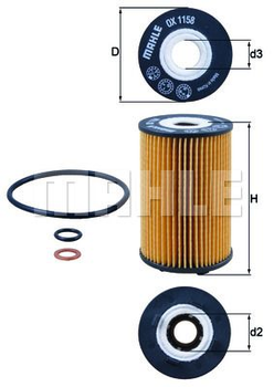 Масляный фильтр Knecht OX1158D