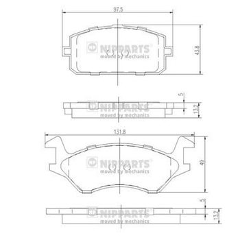 Тормозные колодки дисковые Nipparts J3602041