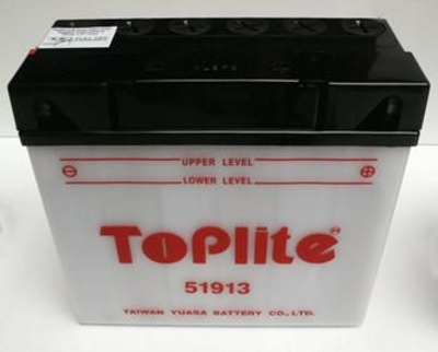 12V,19Ah,ток 190A,д. 186, ш. 82, в. 170, объем 1,2, вес 4,8 кг,без электролита TOPLITE 51913