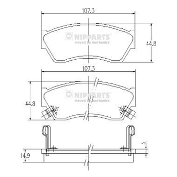 Колодки гальмові дискові Nipparts J3608005