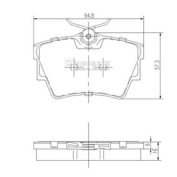 Колодки гальмові дискові Nipparts J3611047