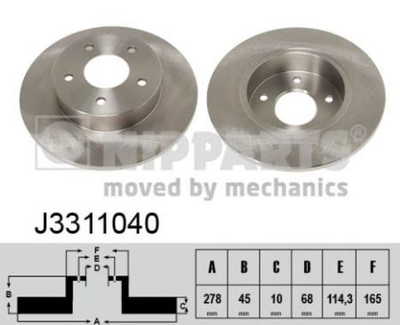 Тормозной диск Nipparts J3311040