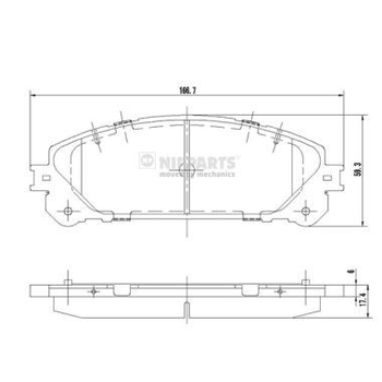 Колодки гальмові дискові Nipparts N3602139